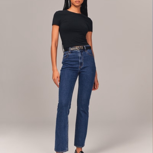 New Abercrombie & Fitch Ultra High Rise Ankle Jeans Sz 25 . - Picture 1 of 15